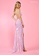 Rachel Allan 70530 Lace-Up Back Plunging Neck Dress