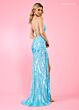 Rachel Allan 70530 Lace-Up Back Plunging Neck Dress