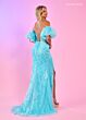 Rachel Allan 70533 Detached Sleeves Corset Glitter Dress