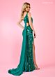 Rachel Allan 70540 One Shoulder Geometric Dress