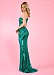 Rachel Allan 70540 One Shoulder Geometric Dress