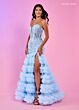 Rachel Allan 70543 Ruffle Skirt Strapless Corset Dress