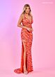 Rachel Allan 70544 Side Slit Lace-Up Dress