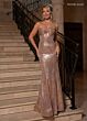 Rachel Allan 70547 Knot Bust Strapless Sequin Dress