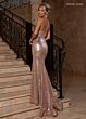 Rachel Allan 70547 Knot Bust Strapless Sequin Dress