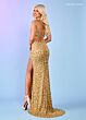 Rachel Allan 70549 Scoop Neckline Lace-Up Dress