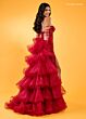 Rachel Allan 70550 Ruffle Overskirt Off The Shoulder Dress
