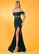 Rachel Allan 70552 Illusion Corset Feather Sleeves Dress