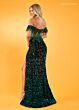 Rachel Allan 70552 Illusion Corset Feather Sleeves Dress