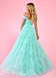 Rachel Allan 70555 Ruffle Skirt Off The Shoulder Dress