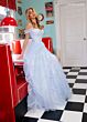 Rachel Allan 70555 Ruffle Skirt Off The Shoulder Dress