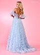 Rachel Allan 70557 Detachable Sleeves Illusion Corset Dress