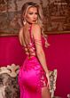 Rachel Allan 70563 Illusion Corset High Slit Dress