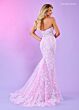 Rachel Allan 70566 Sequin Lace Strapless Corset Dress