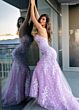 Rachel Allan 70566 Sequin Lace Strapless Corset Dress