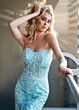 Rachel Allan 70566 Sequin Lace Strapless Corset Dress