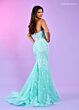 Rachel Allan 70566 Sequin Lace Strapless Corset Dress
