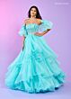 Rachel Allan 70570 Layered Skirt Detachable Sleeves Dress