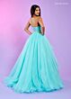 Rachel Allan 70570 Layered Skirt Detachable Sleeves Dress