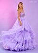 Rachel Allan 70570 Layered Skirt Detachable Sleeves Dress