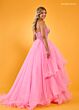 Rachel Allan 70570 Layered Skirt Detachable Sleeves Dress