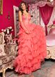Rachel Allan 70576 Ruffle Skirt Embroidered Corset Dress