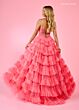 Rachel Allan 70576 Ruffle Skirt Embroidered Corset Dress