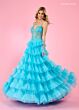 Rachel Allan 70576 Ruffle Skirt Embroidered Corset Dress