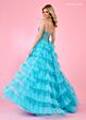 Rachel Allan 70576 Ruffle Skirt Embroidered Corset Dress
