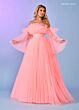 Rachel Allan 70583 Detachable Sleeves Layered Bodice Dress