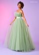 Rachel Allan 70583 Detachable Sleeves Layered Bodice Dress