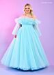 Rachel Allan 70583 Detachable Sleeves Layered Bodice Dress