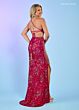 Rachel Allan 70584 Fringe Slit One Shoulder Dress
