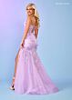 Rachel Allan 70588 Detached Sleeves Sheer Skirt Dress
