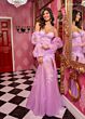 Rachel Allan 70588 Detached Sleeves Sheer Skirt Dress