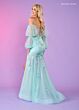 Rachel Allan 70588 Detached Sleeves Sheer Skirt Dress