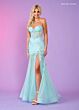 Rachel Allan 70588 Detached Sleeves Sheer Skirt Dress