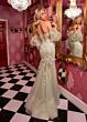 Rachel Allan 70588 Detached Sleeves Sheer Skirt Dress