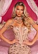 Rachel Allan 70596 Jeweled Choker Strapless Corset Dress