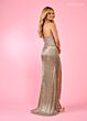 Rachel Allan 70602 Choker Train Plunging Neck Dress