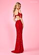 Rachel Allan 70607 Cold Shoulder Bare Back Dress