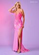 Rachel Allan 70615 Sharkbite Slit Sequin Corset Dress