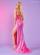 Rachel Allan 70615 Sharkbite Slit Sequin Corset Dress