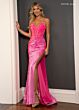 Rachel Allan 70615 Sharkbite Slit Sequin Corset Dress