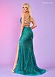 Rachel Allan 70623 Sky-High Slit Plunging Neck Dress