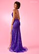 Rachel Allan 70623 Sky-High Slit Plunging Neck Dress
