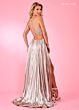 Rachel Allan 70639 Pleated Metallic One Shoulder Dress