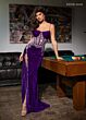 Rachel Allan 70642 Illusion Corset Velvet Dress
