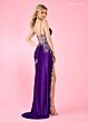 Rachel Allan 70642 Illusion Corset Velvet Dress