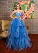 Rachel Allan 70649 Beaded Waist Layered Skirt Dress